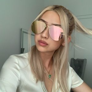 Oversized pink aviator sunglasses Clearance